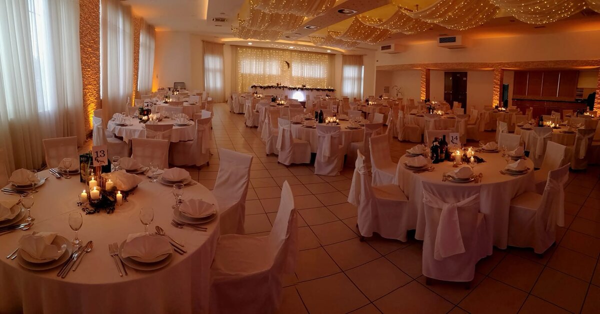 Topla zlatna rasvjeta za vjenčanje LED zavjesa